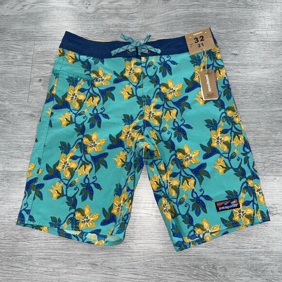 Patagonia Men’s 32 Stretch Wavefarer Boardshorts 21" Outseam UPF 50+ Outdoor NWT - Picture 1 of 16